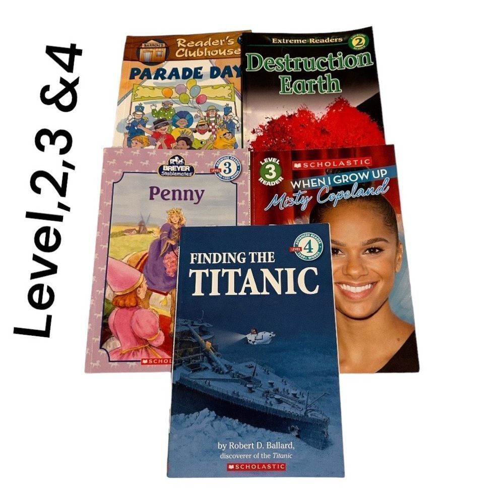 Reading level 2,3 & 4 young readers , good condition,